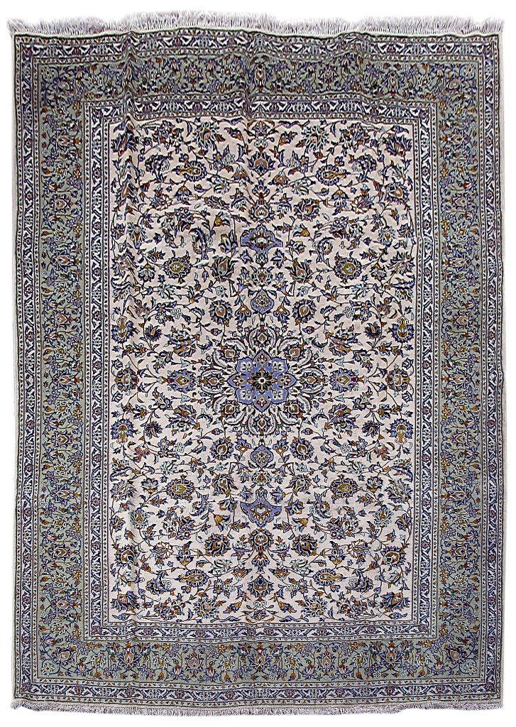 Handmade Floral Kashan Persian Rug 9x13 (1 of 6)