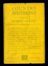 Country Sentiment (Poems) by Robert Graves, 1920 (1 of 2)