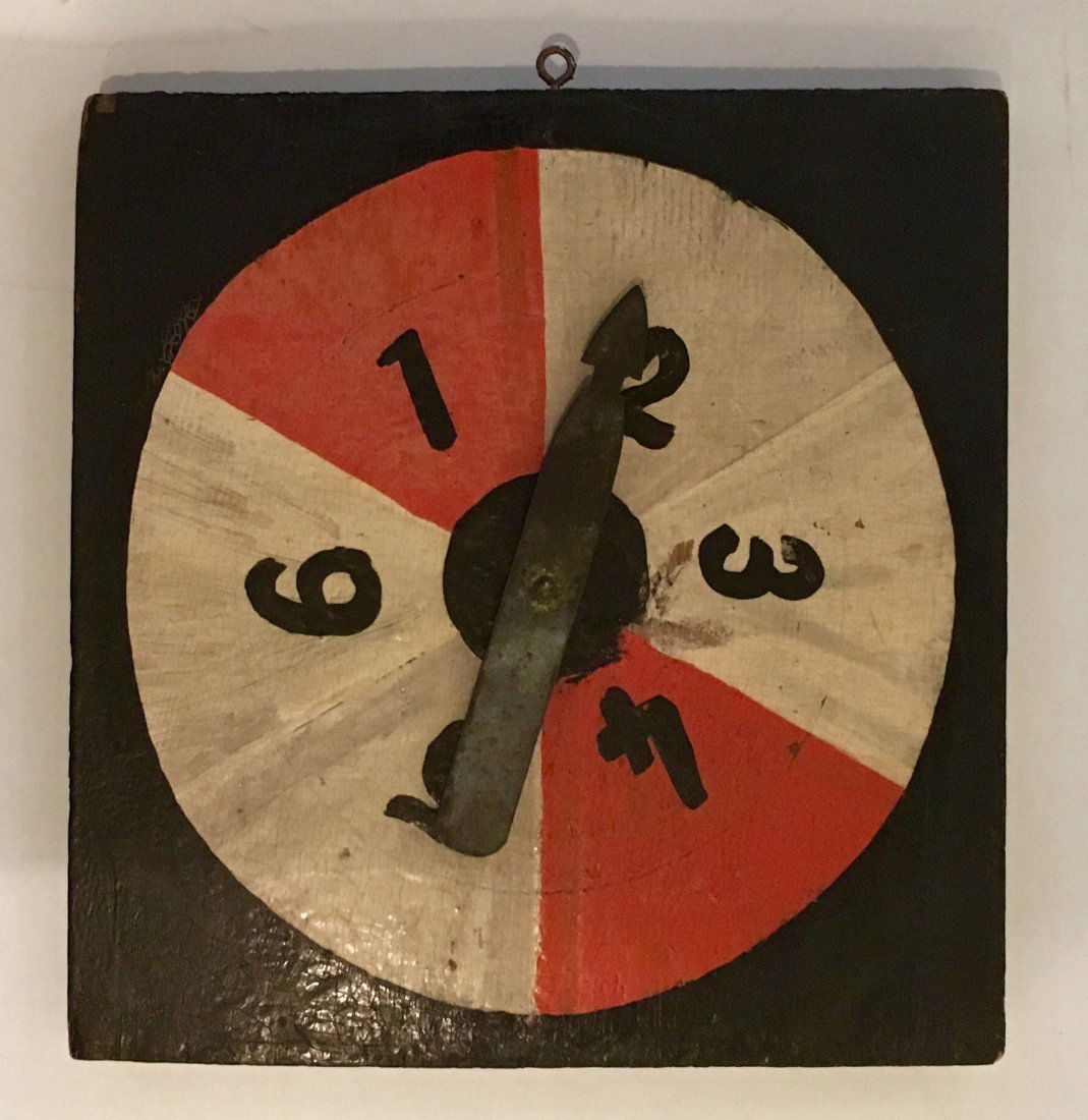 Small Hand Painted Spinner Board, 1900 (1 of 8)