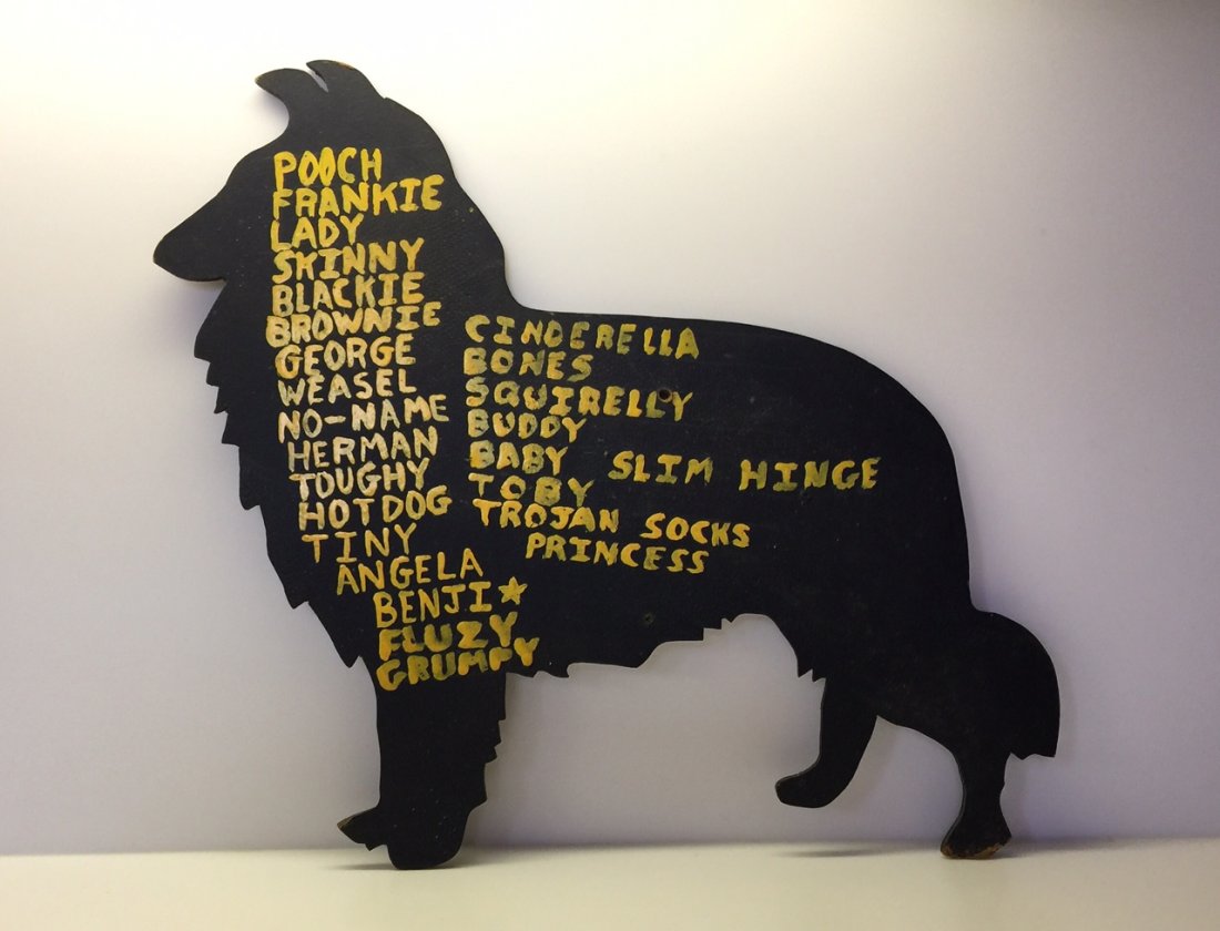 Wooden Dog Pedigree Sign, c 1930 (1 of 1)