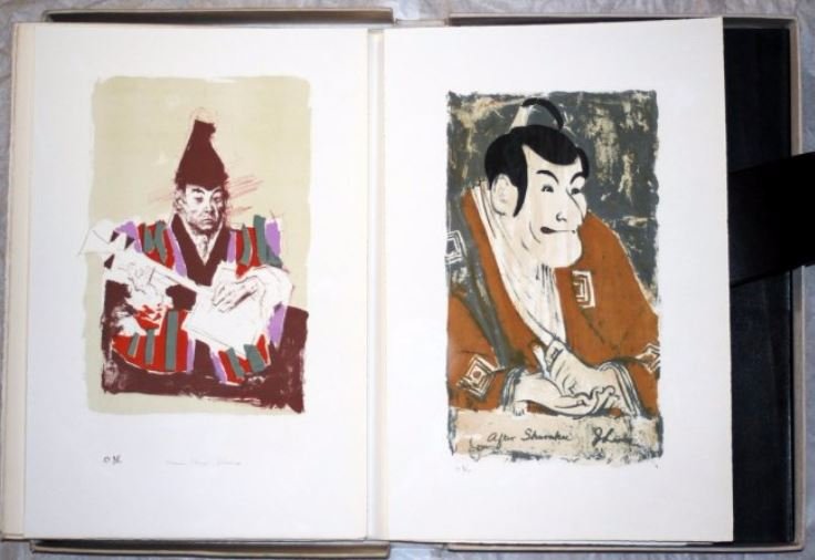 Jack Levine: Facing East Lithographs & Woodcuts, Signed: Lithograph Portfolio Title: Jack Levine: Facing East, Original Lithographs & Woodcuts by Levine, Jack (Signed) and Michener, James A. (Signed) Size: Elephant Folio - 15" x 23" Description: Folio enclo