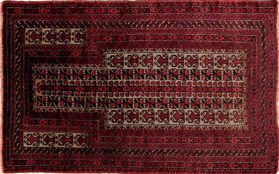 Semi-Antique Afgan Balouch Rug 2.10x4.6 (1 of 2)