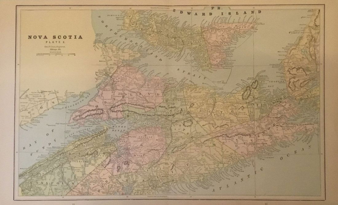 George Cram: Nova Scotia Map Plate 2, 1891 (1 of 1)