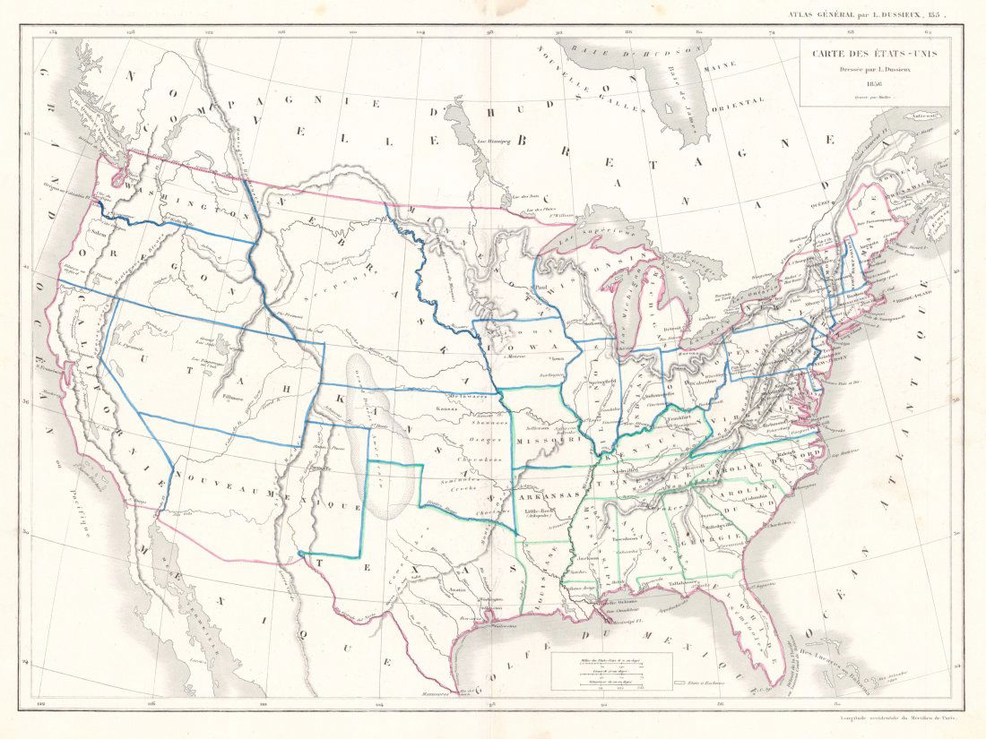 Carte Des Etats-Unis, 1856 (1 of 1)