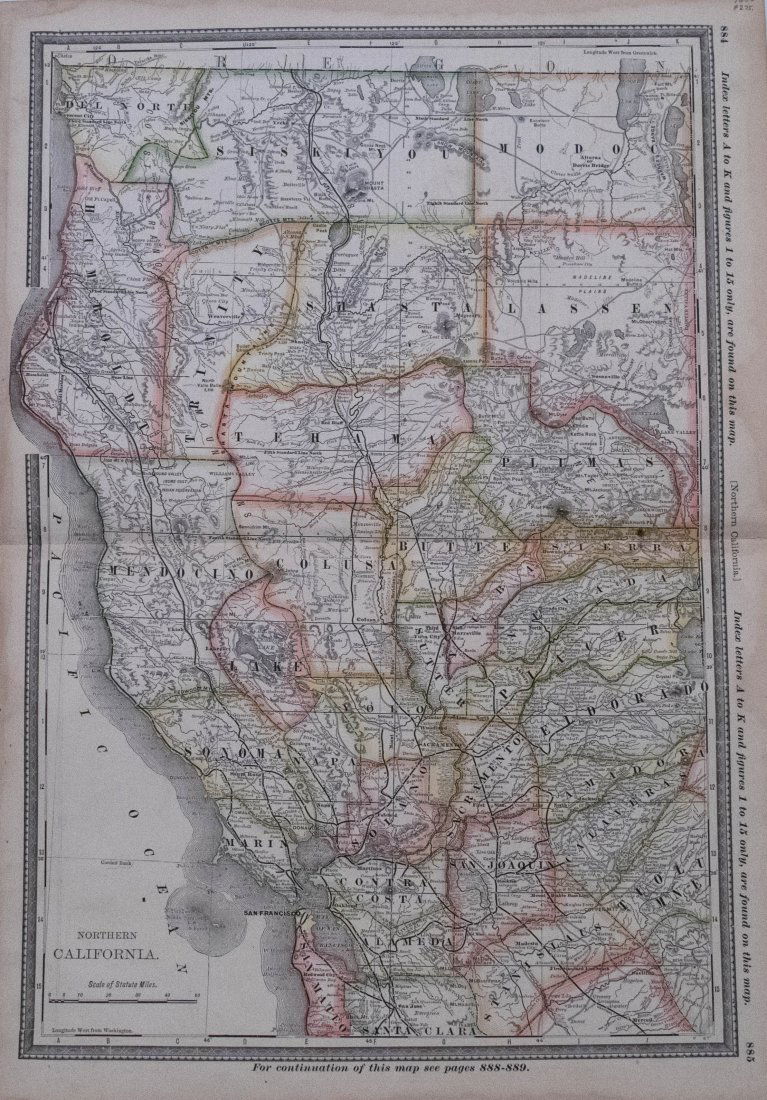 Rand McNally: Map of Northern California, 1882 (1 of 1)