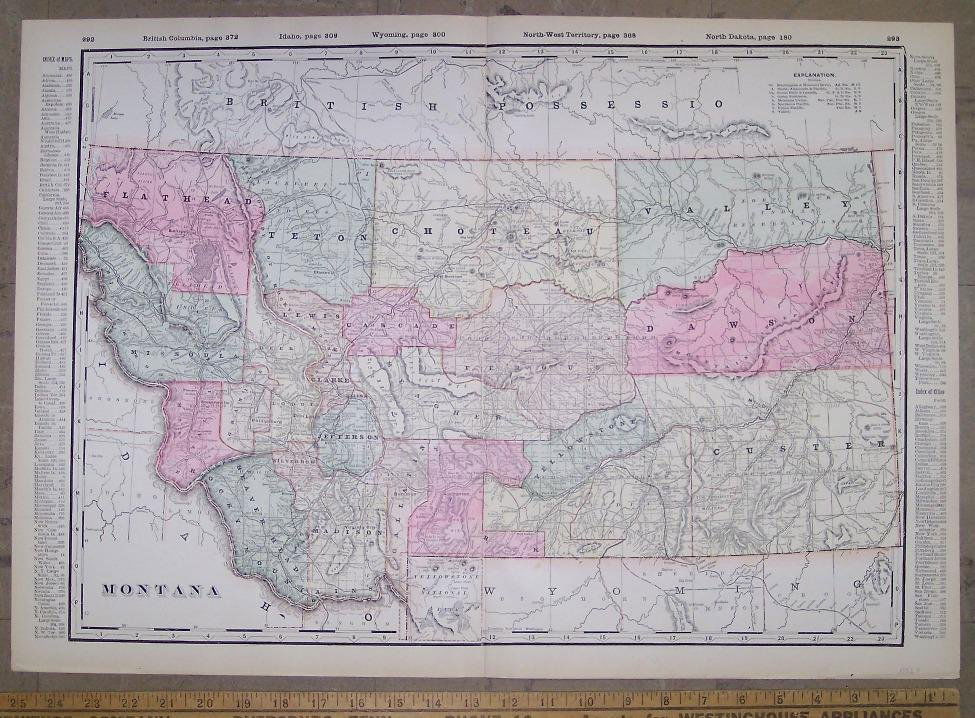 George Cram: Map of Montana, 1895 (1 of 1)