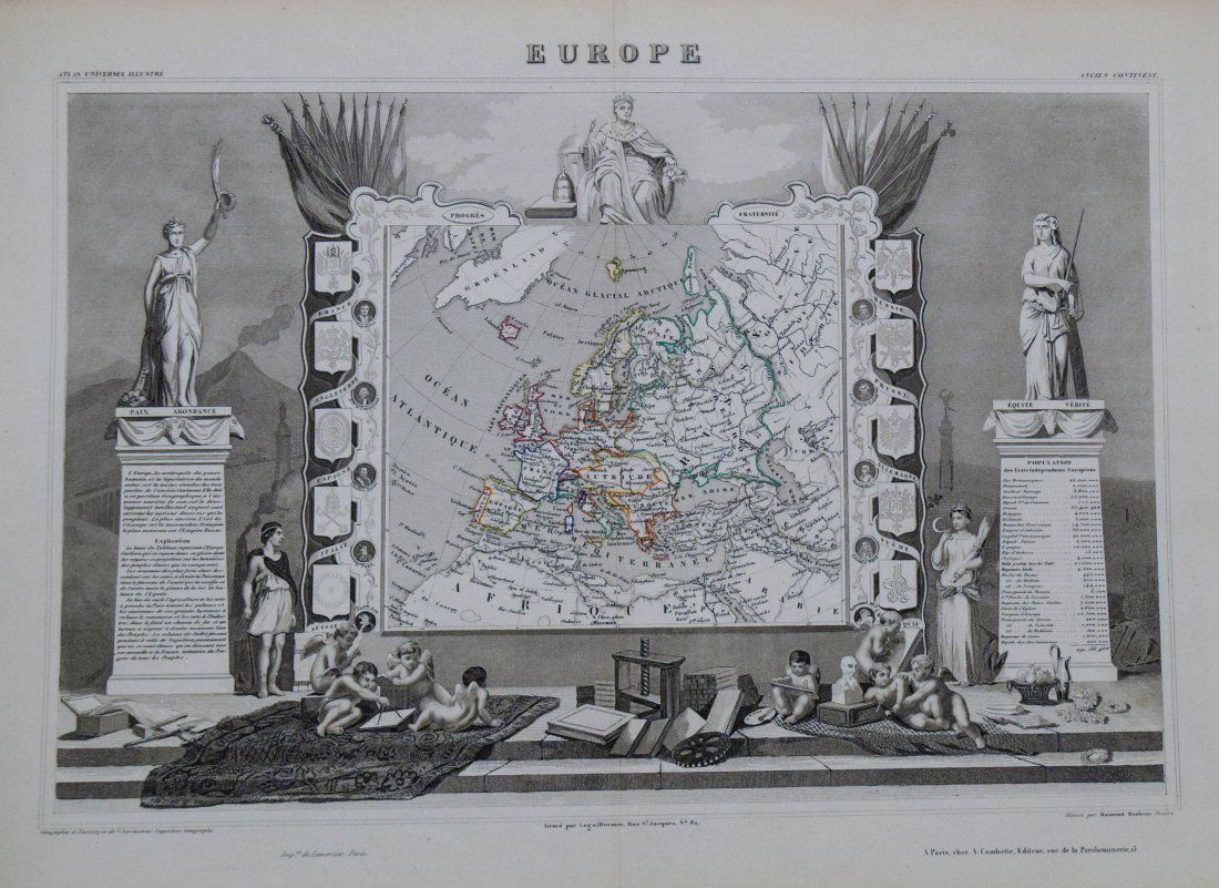 V. Levasseur: Map of Europe, 1861 (1 of 1)