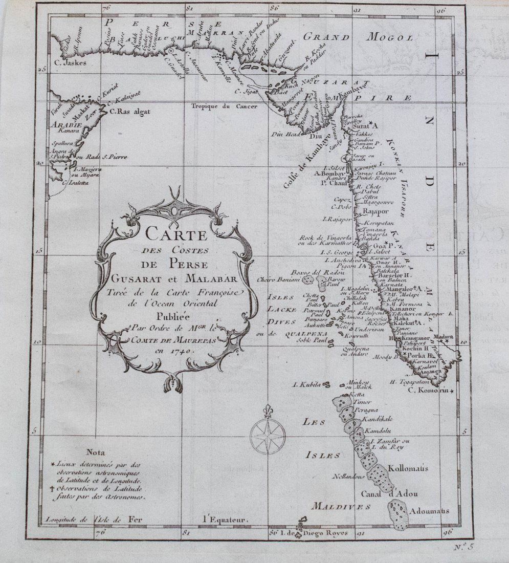 J. Bellin: Map of the West Coast of India, 1750 (1 of 1)