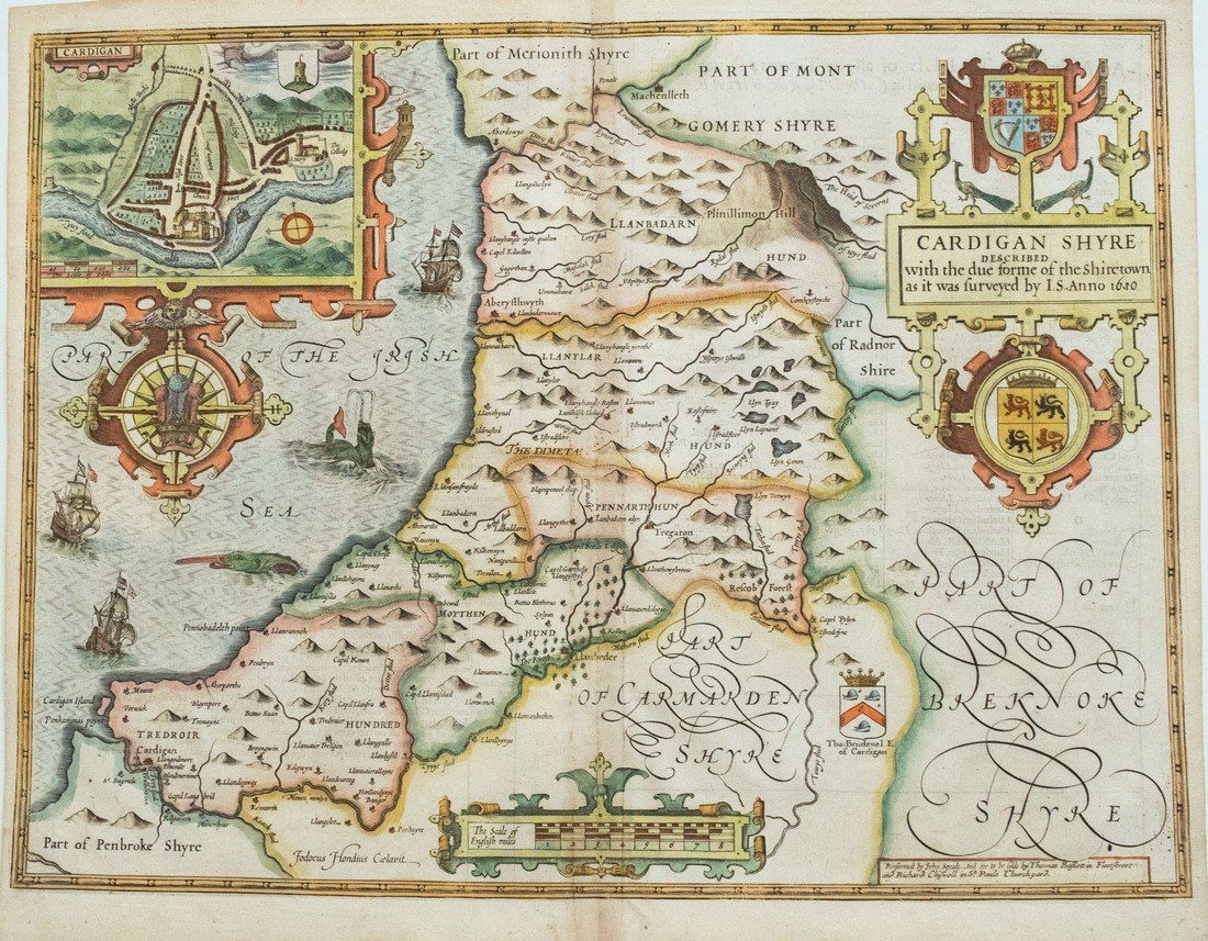 John Speed: Map of Cardigan Shyre, 1630 (1 of 1)
