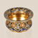 A Faberge gilded silver & cloisonne enamel open salt - 2