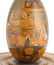A Russian kustar art carved wood Easter egg & stand - 2
