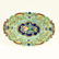 A Kuznetsov faience cake or fruit bowl, ca1900