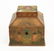 A Russian folk or kustar art terem shaped jewel casket