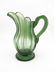 Green handblown cut glass pitcher, late 19th century