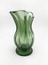 Green handblown cut glass pitcher, late 19th century - 2
