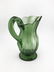 Green handblown cut glass pitcher, late 19th century - 3