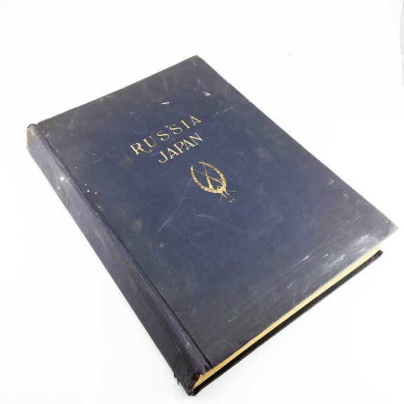James P. Boyd, Russia and Japan, 1906: Historical Company, New York, 1906. Hard Cover. 531pp, contains more than 500 black and white illustrations. Navy blue boards with stamped gilt title. Corners are bumped and worn with boards exposed. 