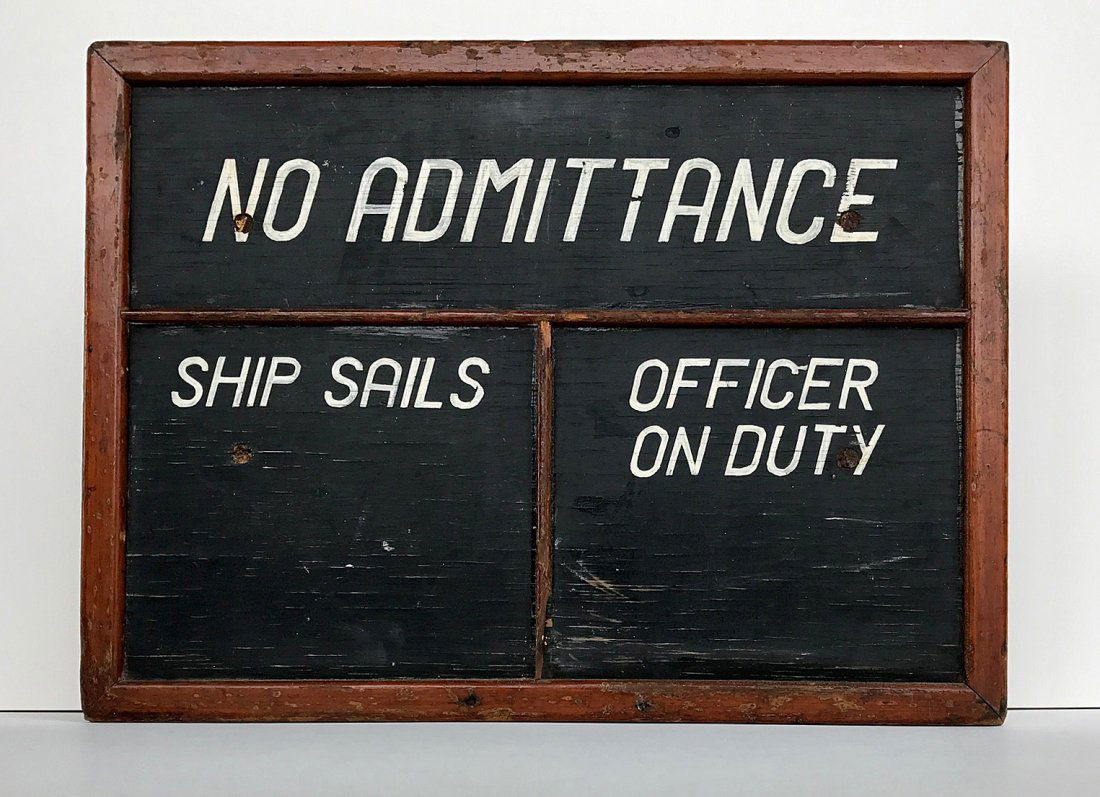 Maine Ship Schedule Sign, c 1900 (1 of 4)