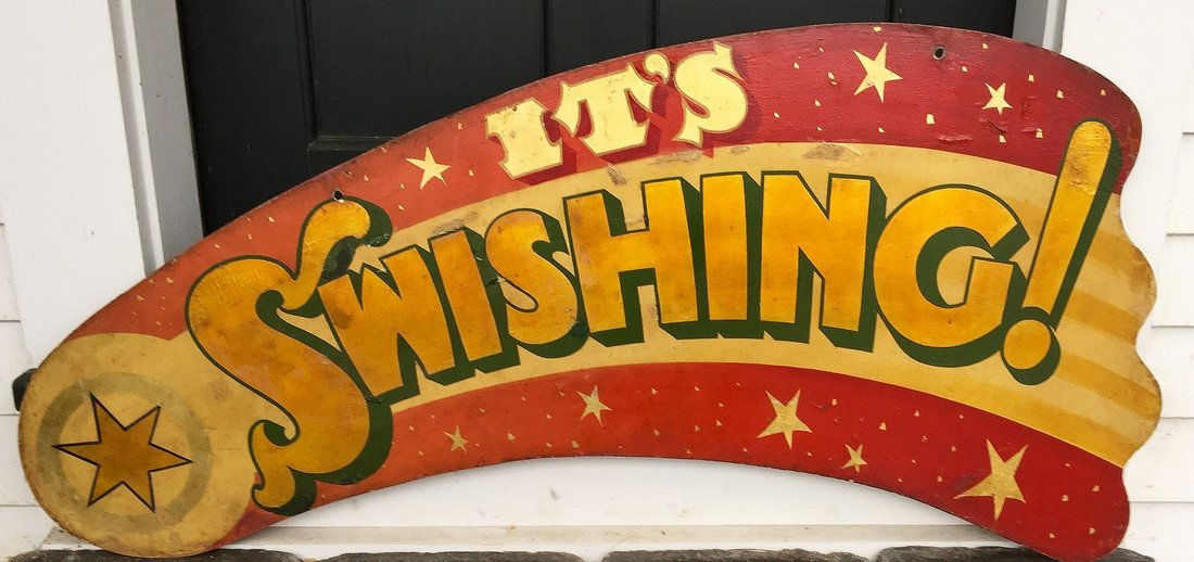 Metal Carnival Arcade Sign, c 1920 (1 of 1)