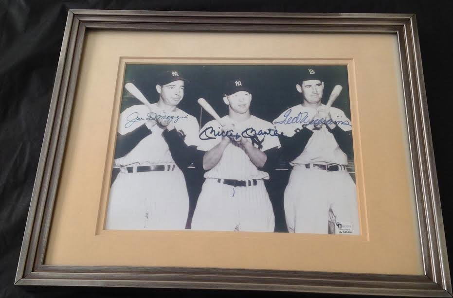 DiMaggio, Mantle & Williams Signed Picture, Certified (1 of 7)
