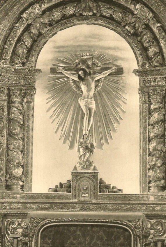Peter Fuss: Church Altar, Recife: Print Title: Church Altar, Recife Artist: Peter Fuss Printing Date: 1937 Medium: Sheet fed Copperplate Gravure Printing Location: Berlin Image Size: 6 x 8.75 inches Peter Fuss was a photographer whose