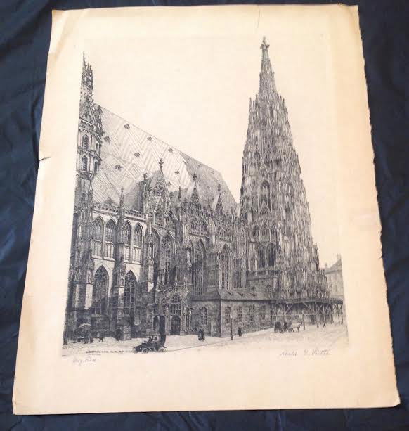 Maria Geissler: St. Stephen Cathedral Vienna Etching (1 of 5)