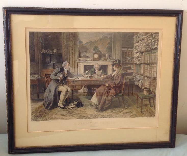 W Dendy Sadler: Victorian Couple Etched Engraving (1 of 6)