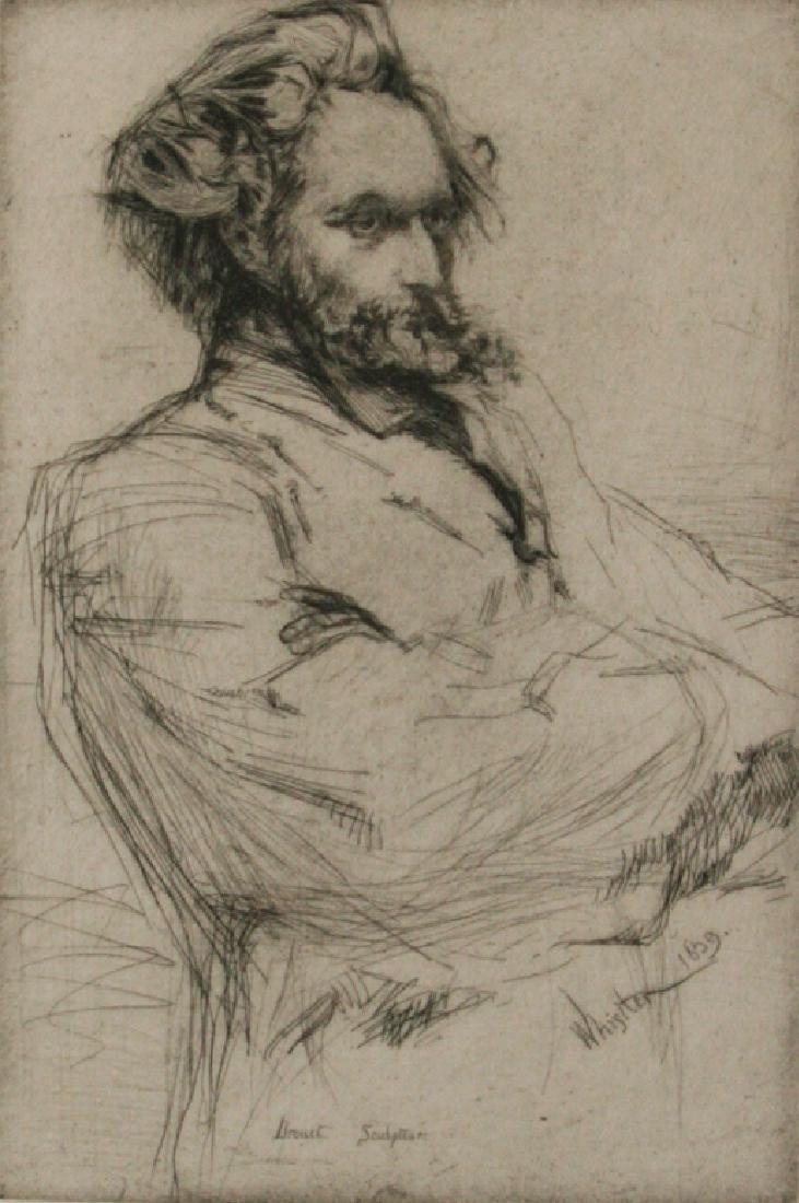 J.A.M. Whistler: Drouet, Sculpteur, 1859 - Signed (1 of 3)