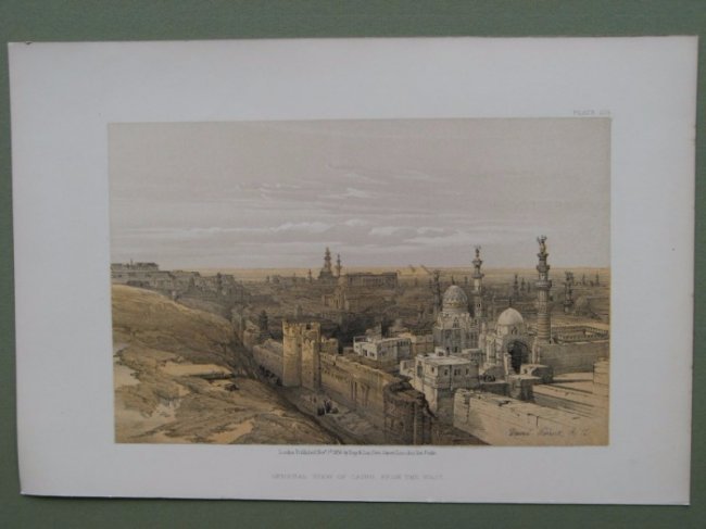 General View of Cairo from the West: Print: General View of Cairo from the West Artist: David Roberts Publisher: Days & Sons, London, 1855 Medium: Lithograph Size: 7.75 x 11.25 inches From "The Holy Land...." David Roberts (1796-1894) wa