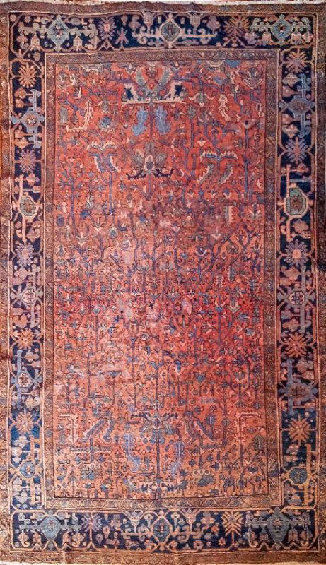 Antique Persian Heriz Rug 9x11 (1 of 5)