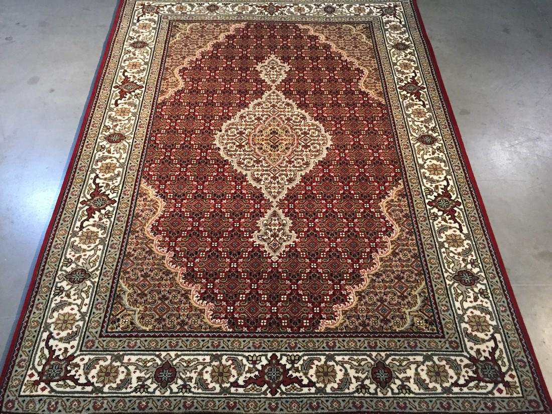 Silk & Wool Tabriz Mahi Design Hand Knotted Wool Rug (1 of 8)