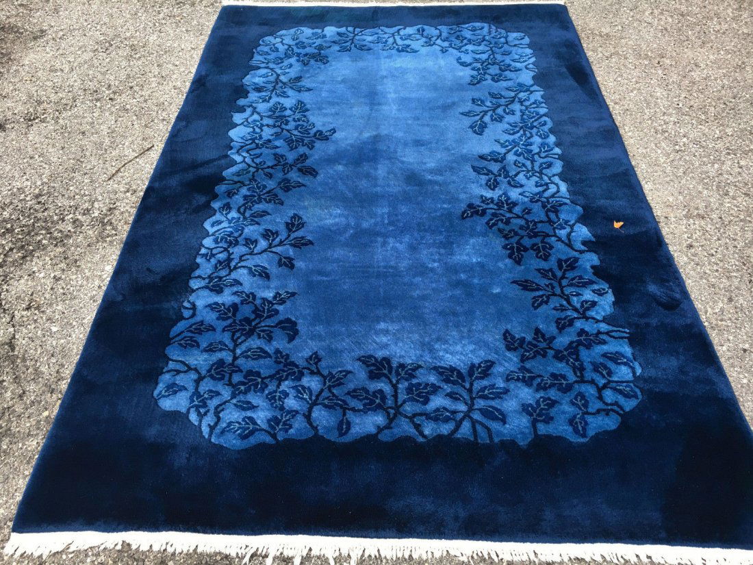 Antique Chinese Art Deco Oriental Rug 5x8 (1 of 5)