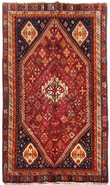 Hand Knotted Perisan Shiraz Rug 5x8 (1 of 3)