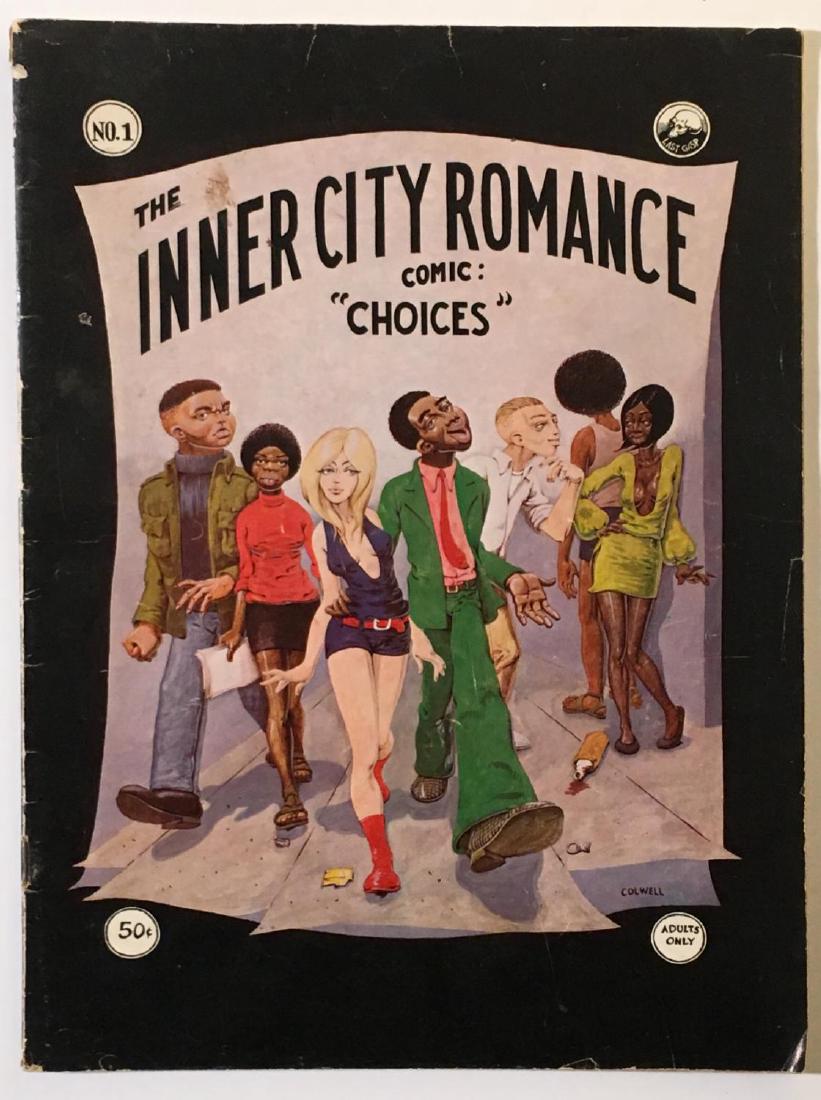 Inner City Romance Comic by Guy Colwell, 1972: Book Title: Inner City Romance Comic Author: Guy Colwell Publication Date: 1972 Edition: First Edition Size: 7 x 10 inches Guy Colwell (born 1945) is an American painter and occasional underground car