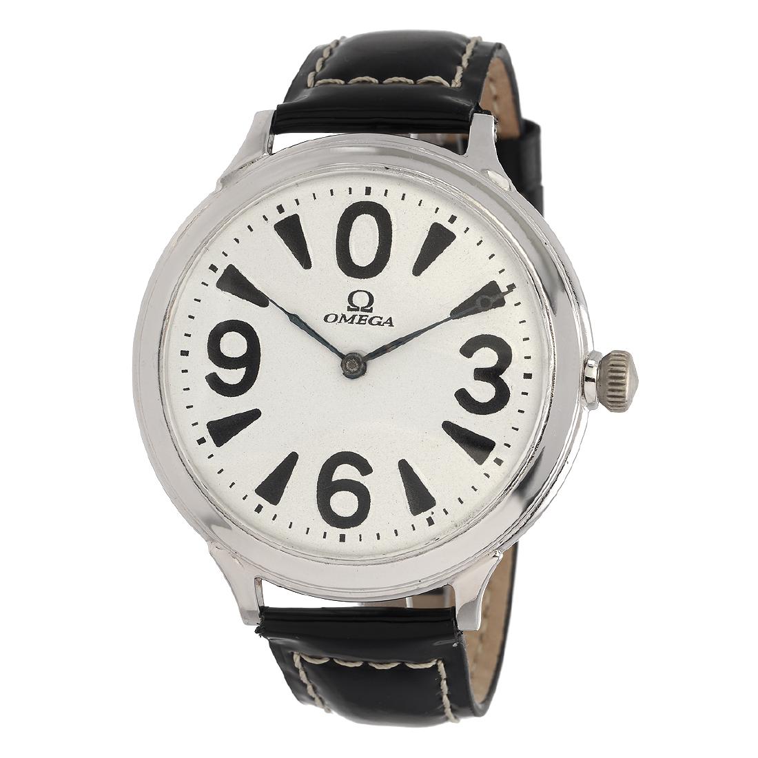 Vintage Omega Stainless Steel Leather Watch (1 of 2)