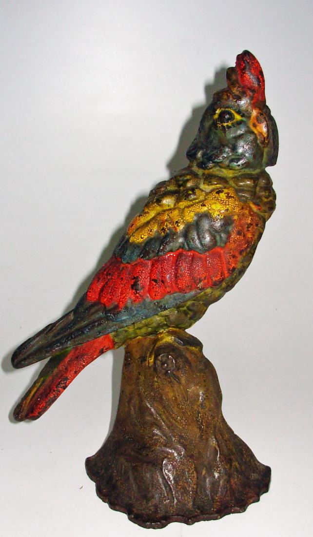 Albany Foundry Cockatoo Cast Iron Doorstop, c. 1920 (1 of 4)