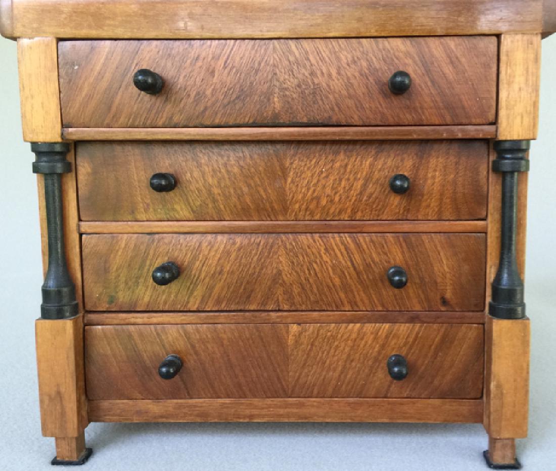 19th Century Miniature Wood Empire Chest (1 of 6)