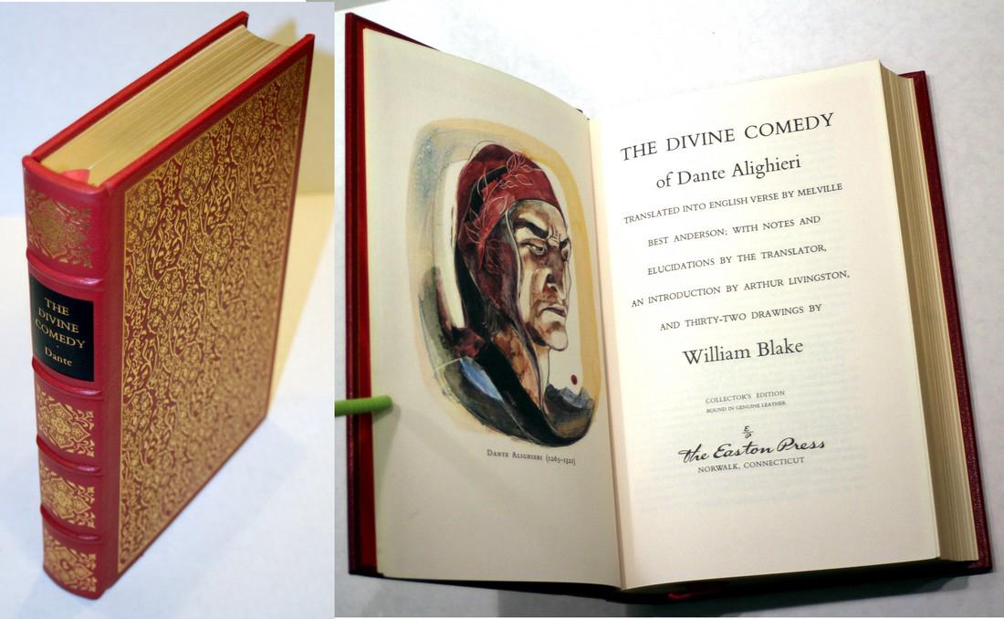 Dante Alighieri: The Divine Comedy, 1978: Book Title: The Divine Comedy Author: Dante Alighieri Translator: Melville Best Anderson Introduction by: Arthur Livingston Illustrator: William Blake Fine, Limited Edition Publisher: Easton Press, No