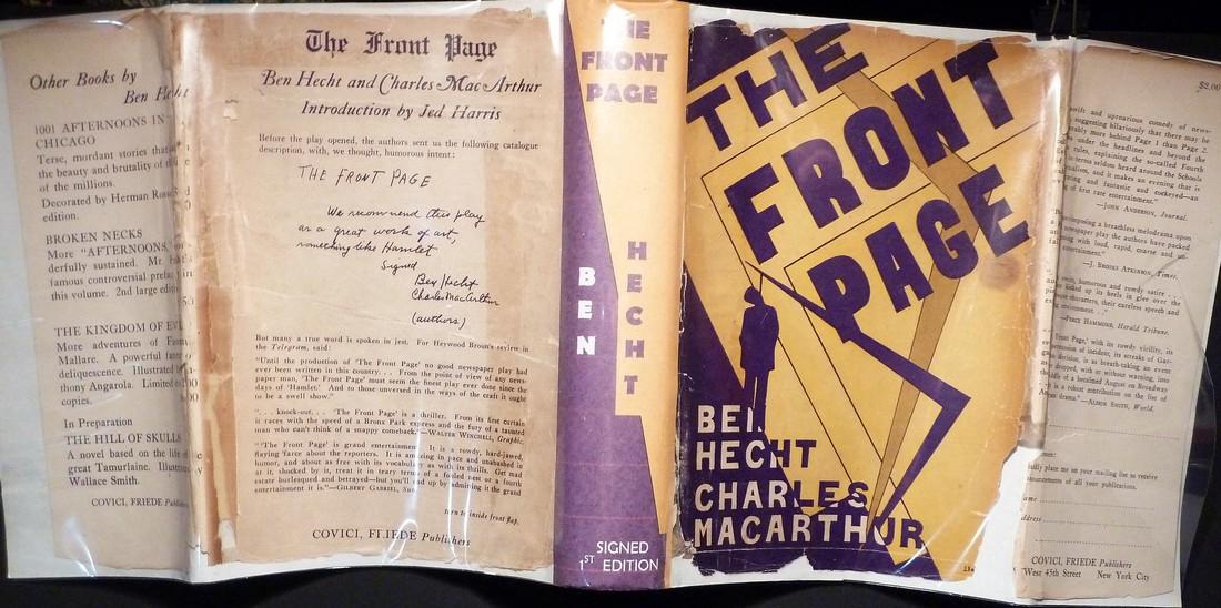 Hecht & MacArthur: The Front Page, 1928 - Signed (1 of 6)
