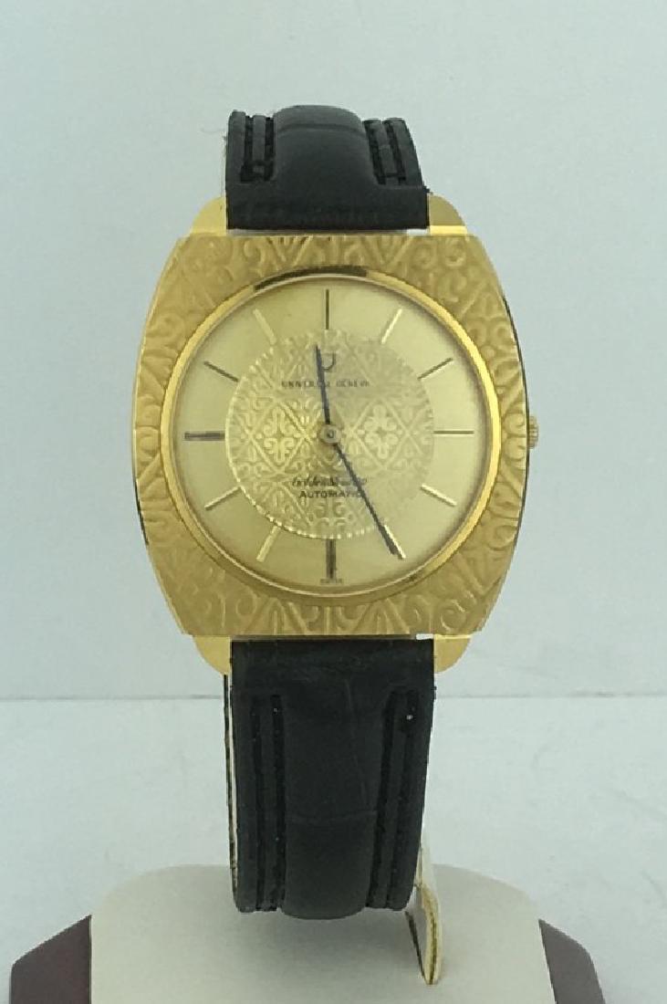 Universal Geneve Golden Shadow 18K Gold Watch: Item: Universal Geneve Golden Shadow Automatic Watch Metal: 18K gold Very thin movement Condition: Runs well and keeps good time Universal Geneve, founded in 1894 is a Swiss luxury watch brand known f