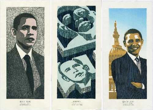 Tom Kristensen: 3 Prints of Barack Obama + Bonus Print (1 of 3)
