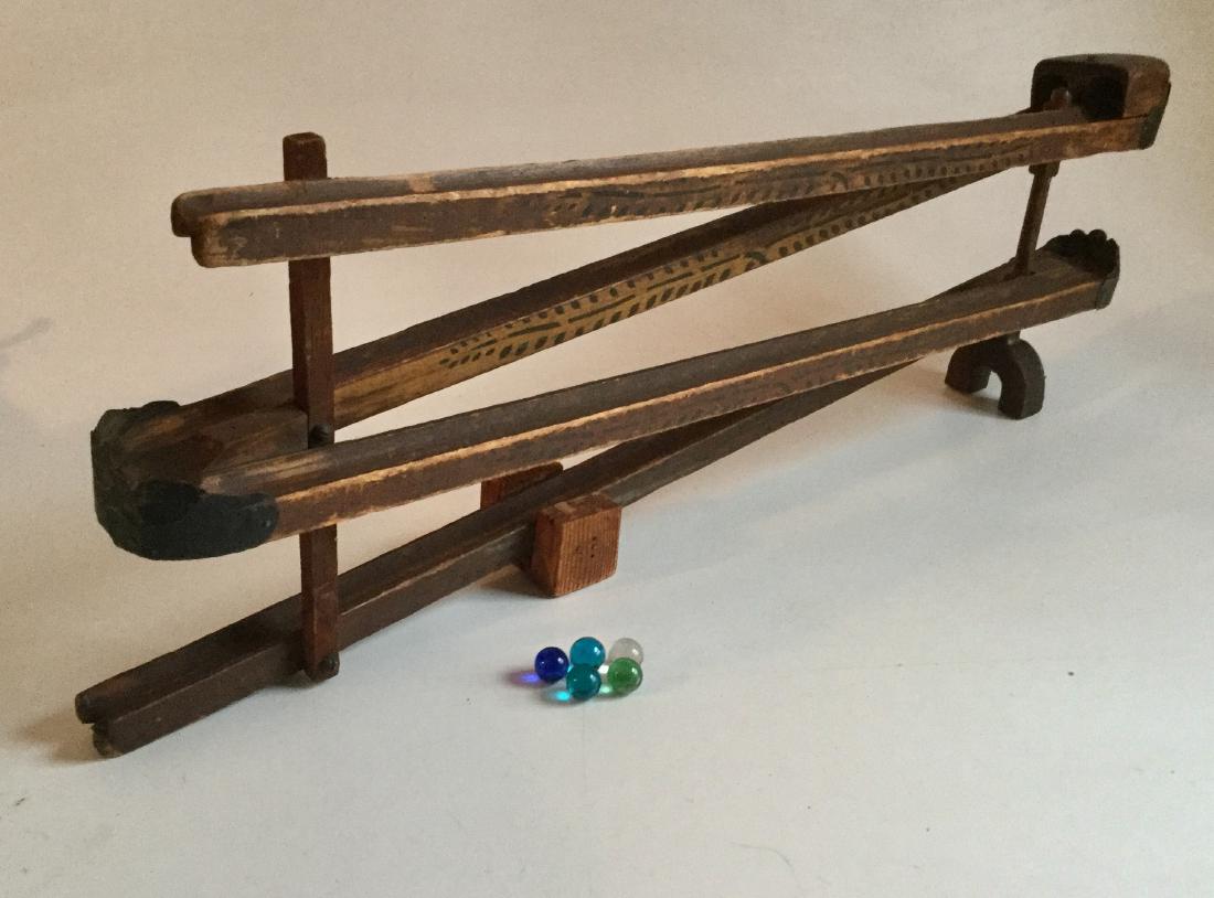 Antique Wood Marble Racetrack Toy, c 1890 (1 of 5)