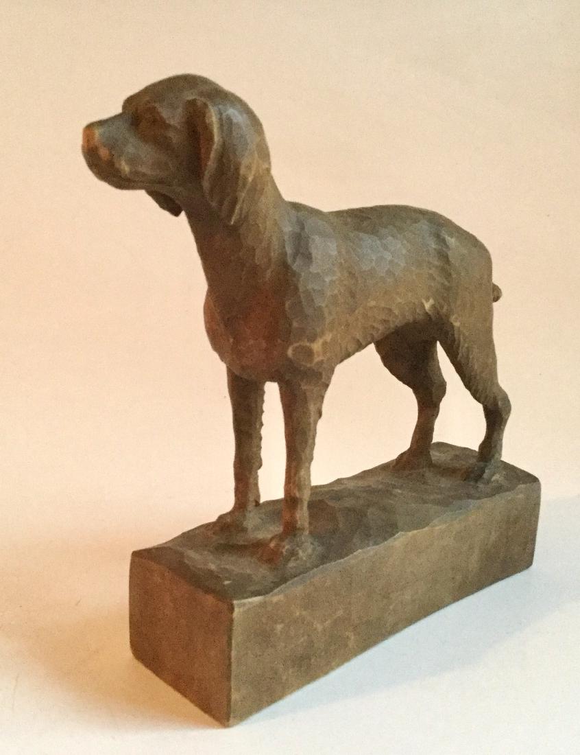 Hand Carved Folk Art Dog, c 1900 (1 of 5)