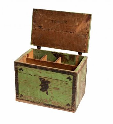 20th C Wooden Cowboy Box (1 of 3)
