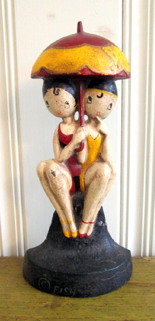 Bathing Beauties Doorstop, c 1920 (1 of 6)
