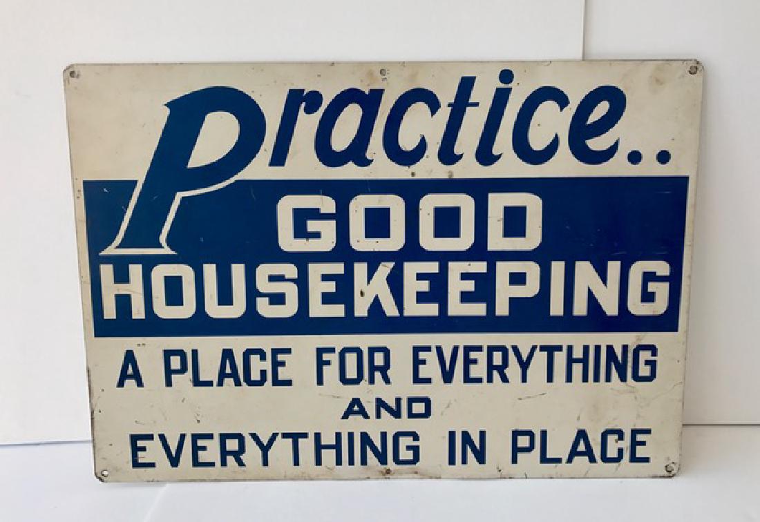 Metal Home Ec Classroom Sign, c 1940 (1 of 2)