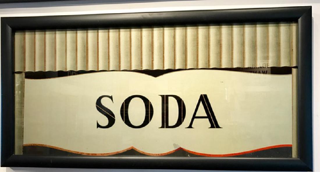 General Store Transom Soda Sign, c 1890 (1 of 2)