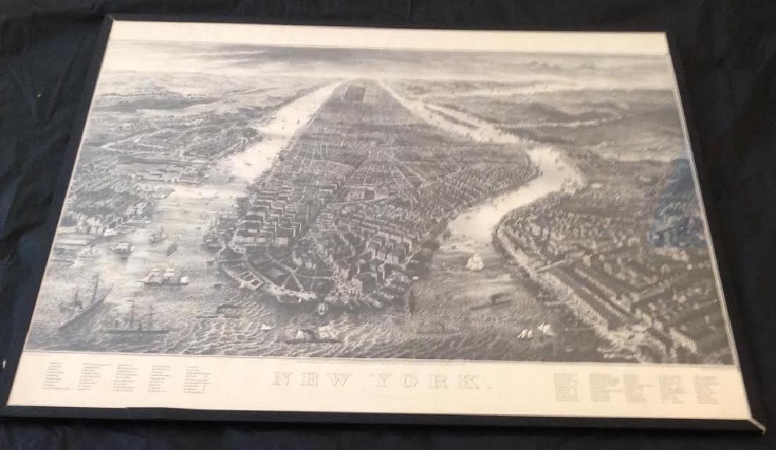 Framed Poster Map of New York, 1867 (1 of 10)