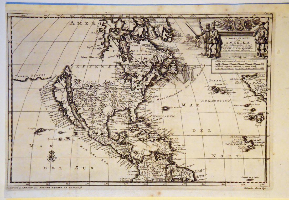 van der Aa: T Noorder deel Vaa Amerika, 1707 (1 of 1)