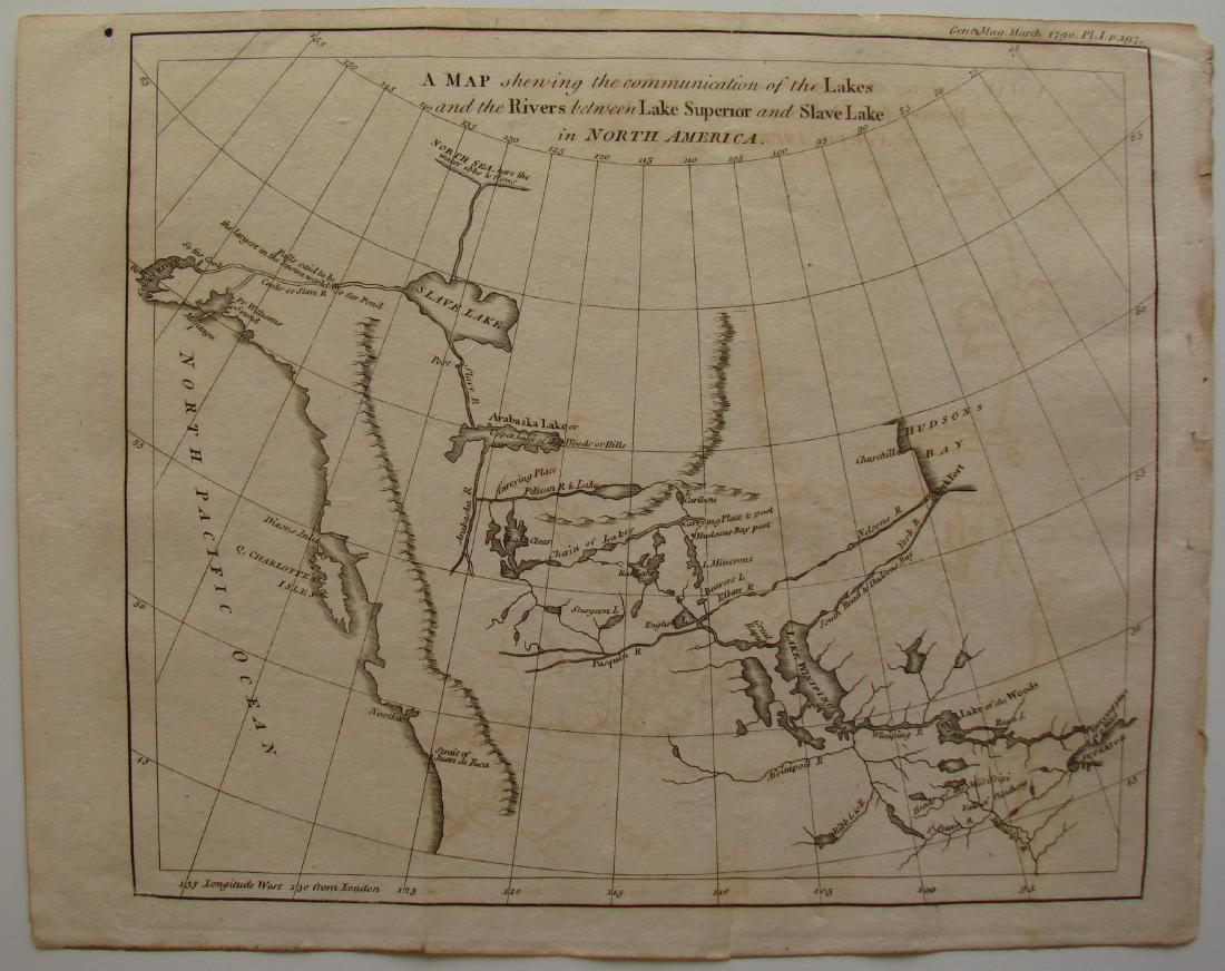 Peter Pond: Map of Route from Lake Superior, 1790 (1 of 1)